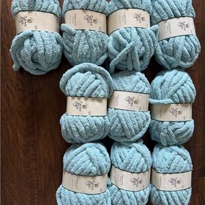 Chenille Plush Yarn - Light Blue -